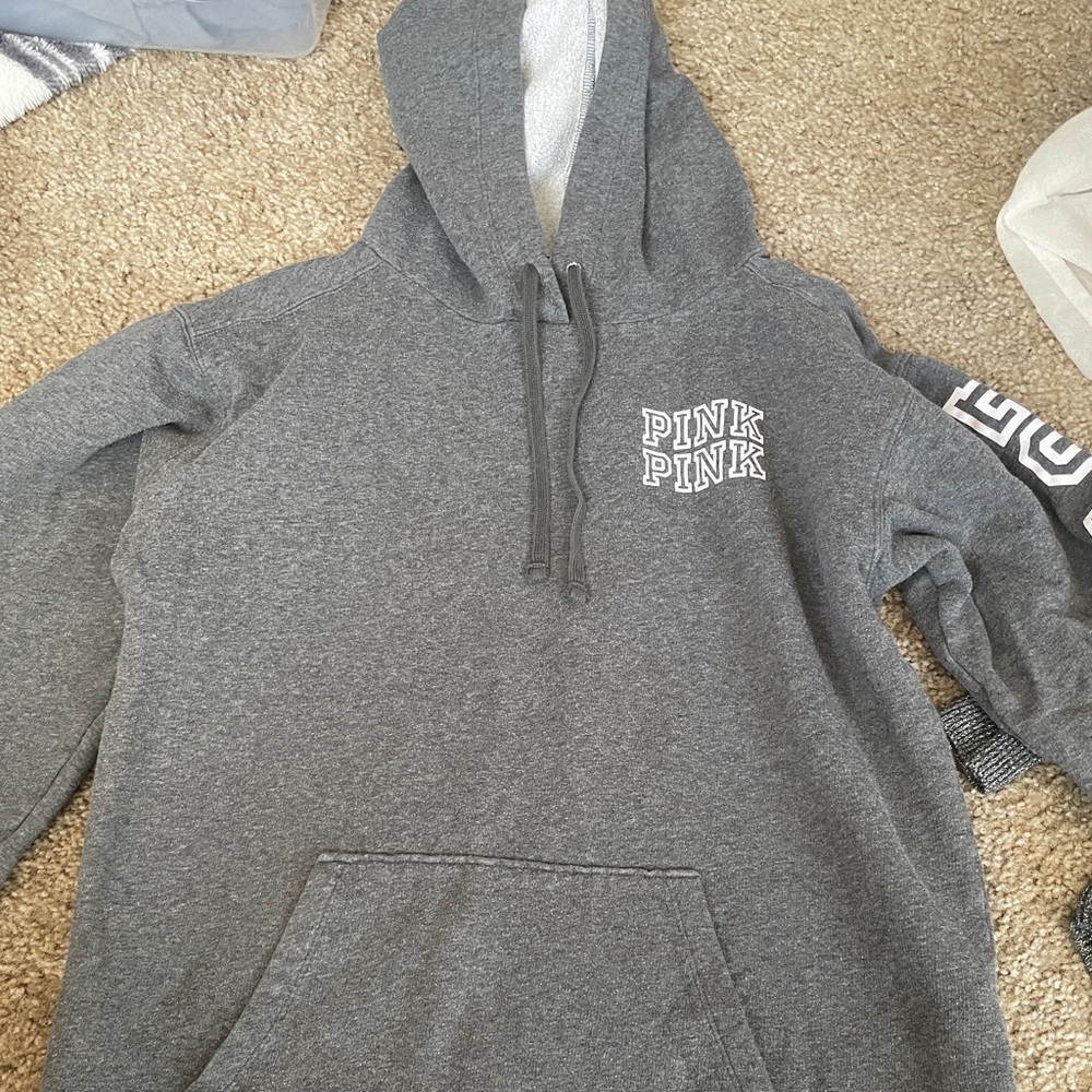 PINK Gray Hoodie
